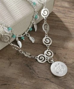 One Tribe Apparel Jewelry Layered Bohemian OM Anklet Set