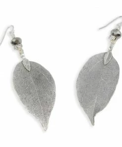 Christy Jean Boutique Leaf Earrings With Sterling Silver French Wires