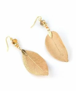 Christy Jean Boutique Jewelry Leaf Earrings With Sterling Silver French Wires