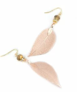 Christy Jean Boutique Jewelry Leaf Earrings With Sterling Silver French Wires