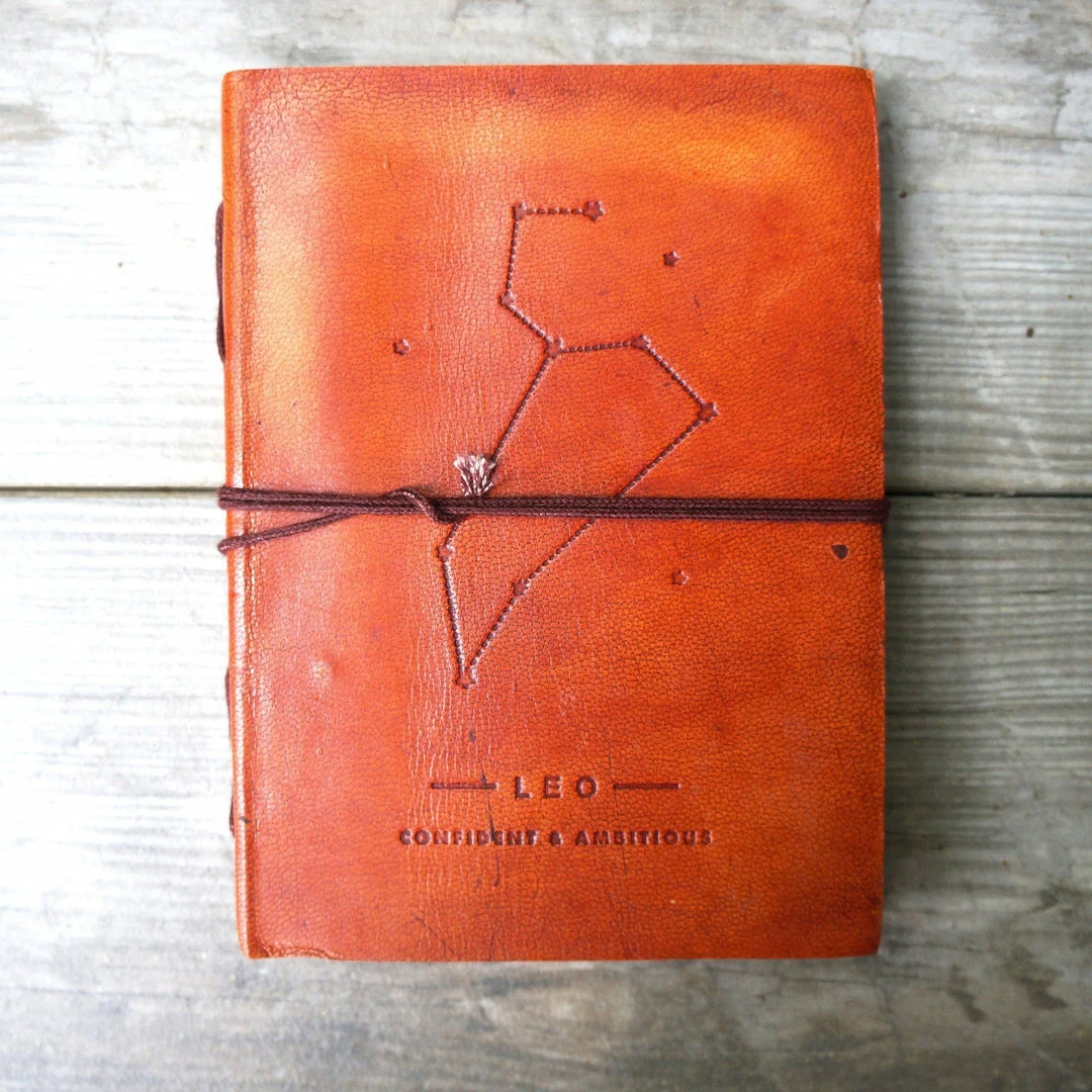 Soothi Accessories Leo Zodiac Handmade Leather Journal 8 Soothi Accessories Leo Zodiac Handmade Leather Journal