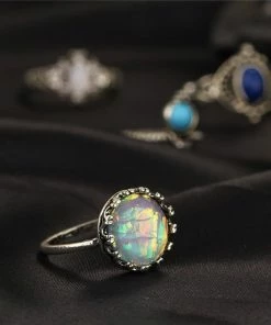 One Tribe Apparel Jewelry Lily Moonstone Boho Ring Set