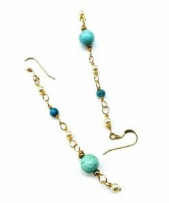 Lexi Butler Designs Long 14 K Gold Filled Turquoise Pearl Earrings 10 Lexi Butler Designs Long 14 K Gold Filled Turquoise Pearl Earrings