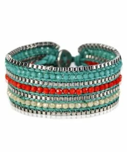 ClaudiaG Collection Jewelry Looped Bracelet-Tangerine