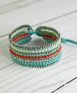 ClaudiaG Collection Jewelry Looped Bracelet-Tangerine