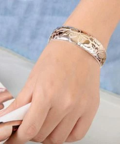 One Tribe Apparel Lotus Flower Bangle Bracelet