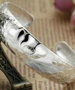 One Tribe Apparel Lotus Flower Bangle Bracelet