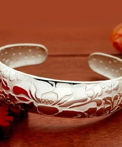 One Tribe Apparel Lotus Flower Bangle Bracelet