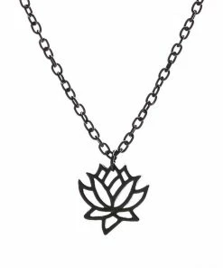 One Tribe Apparel Jewelry Lotus Flower Charm Necklace Pendant