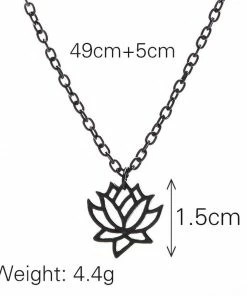 One Tribe Apparel Jewelry Lotus Flower Charm Necklace Pendant