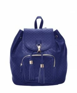 Mechaly Women's Jamie Blue Vegan Leather Backpack
