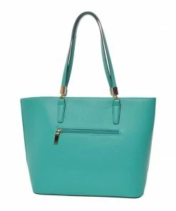 Mechaly Women's Sydney Green Vegan Leather Tote Handbag Boho Bags