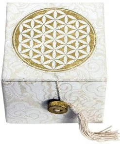 DZI (Meditation) Meditation Bowl Box: 3'' Flower Of Life (GC)