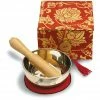 DZI (Meditation) Meditation Bowl Box: 3'' Red Lotus (GC) Home