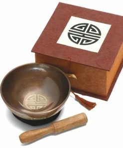 DZI (Meditation) Meditation Bowl Box: 4'' Longevity (GC) Home