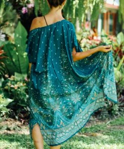 Napat Mediterranean Blue Peacock Kimono 12 Napat Mediterranean Blue Peacock Kimono