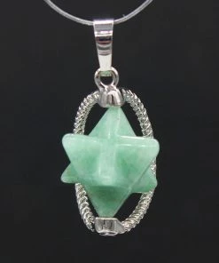 Trendy-beads Store MerKaBa Natural Green Aventurine Pendant