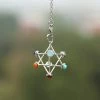 PONGT Official Store Merkaba Star Pendulum Pendant Necklace