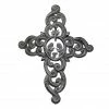 Croix Des Bouquets (H) Home Metal Cross Wall Art, Ornate With Nativity Scene (9.5" X 12") (GC)