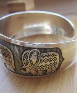 One Tribe Apparel Metal Elephant Cuff Bangle 7 One Tribe Apparel Metal Elephant Cuff Bangle