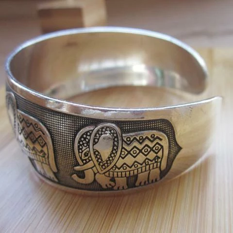 One Tribe Apparel Metal Elephant Cuff Bangle 5 One Tribe Apparel Metal Elephant Cuff Bangle
