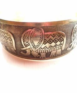 One Tribe Apparel Metal Elephant Cuff Bangle