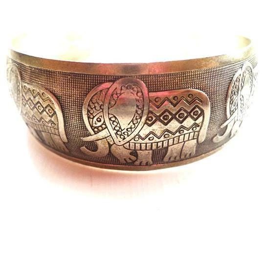 One Tribe Apparel Metal Elephant Cuff Bangle 3 One Tribe Apparel Metal Elephant Cuff Bangle