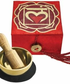 DZI (Meditation) Home Mini Meditation Bowl Box: 2" Root Chakra (GC)