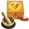 DZI (Meditation) Home Mini Meditation Bowl Box: 2" Solar Plexus Chakra (GC)