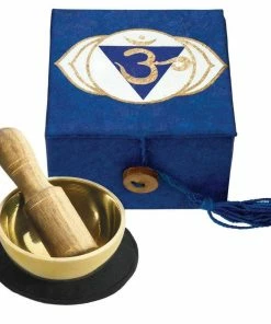 DZI (Meditation) Mini Meditation Bowl Box: 2" Third Eye Chakra (GC) Home
