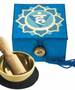 DZI (Meditation) Mini Meditation Bowl Box: 2" Throat Chakra (GC)