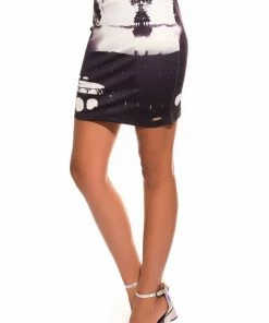 Q2 Mini Skirt With Photo Print
