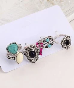 One Tribe Apparel Moon Goddess Antique Ring Set Jewelry