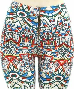 Le Chic, LLC Pants Multi Colored Tribal Print Zipper Leggings 8 Le Chic, LLC Pants Multi Colored Tribal Print Zipper Leggings