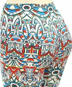 Le Chic, LLC Pants Multi Colored Tribal Print Zipper Leggings 9 Le Chic, LLC Pants Multi Colored Tribal Print Zipper Leggings