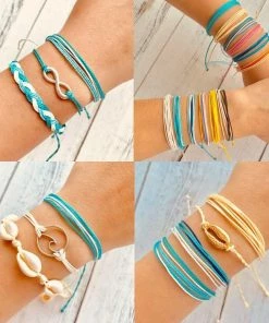 17KM Official Store Multicolor Braided Minimalist Friendship Bracelets