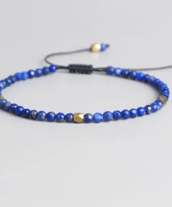 AMIU Handmade Store Jewelry Natural Lapis Stone Tibetan Yoga Chakra Crystal Bead Bracelets