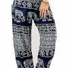 Napat Navy Blue Ancient Elephant Harem Pants