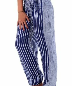 Napat Navy Blue Stripe Harem Pants