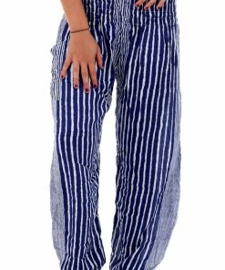 Napat Navy Blue Stripe Harem Pants