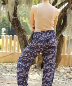 Napat Navy Floral Harem Pants