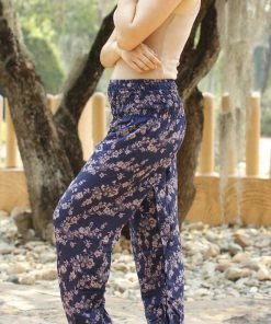 Napat Navy Floral Harem Pants