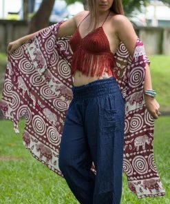 Napat Navy Solid Harem Pants