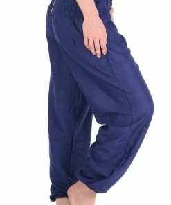 Napat Navy Solid Harem Pants