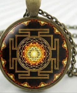 HZSHINLING Official Store Chakra Sri Yantra Meditation Necklace Jewelry