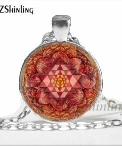HZSHINLING Official Store Chakra Sri Yantra Meditation Necklace Jewelry