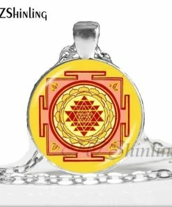 HZSHINLING Official Store Chakra Sri Yantra Meditation Necklace Jewelry