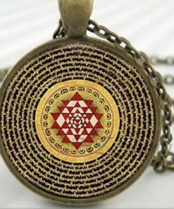 HZSHINLING Official Store Chakra Sri Yantra Meditation Necklace Jewelry