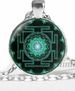 HZSHINLING Official Store Chakra Sri Yantra Meditation Necklace Jewelry