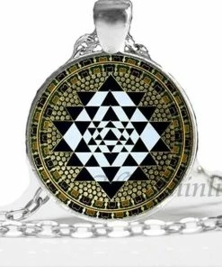 HZSHINLING Official Store Chakra Sri Yantra Meditation Necklace Jewelry